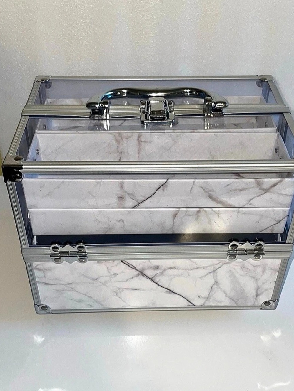 Marble Makeup Case Organizer